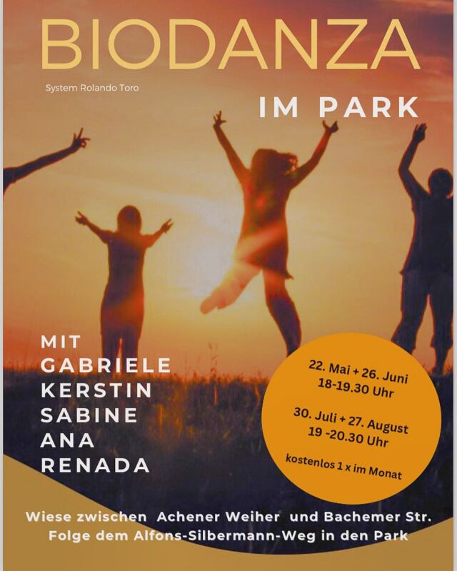 🌿 Barfuß und geerdet im Gras, tanzen wir Biodanza am Aachener Weiher. Voller Freude und Leichtigkeit genießen wir den Abend mit Lachen und Gemeinschaft. 🌅💃✨ #Biodanza #AachenerWeiher #Gemeinschaft #Freude #Leichtigkeit#köln